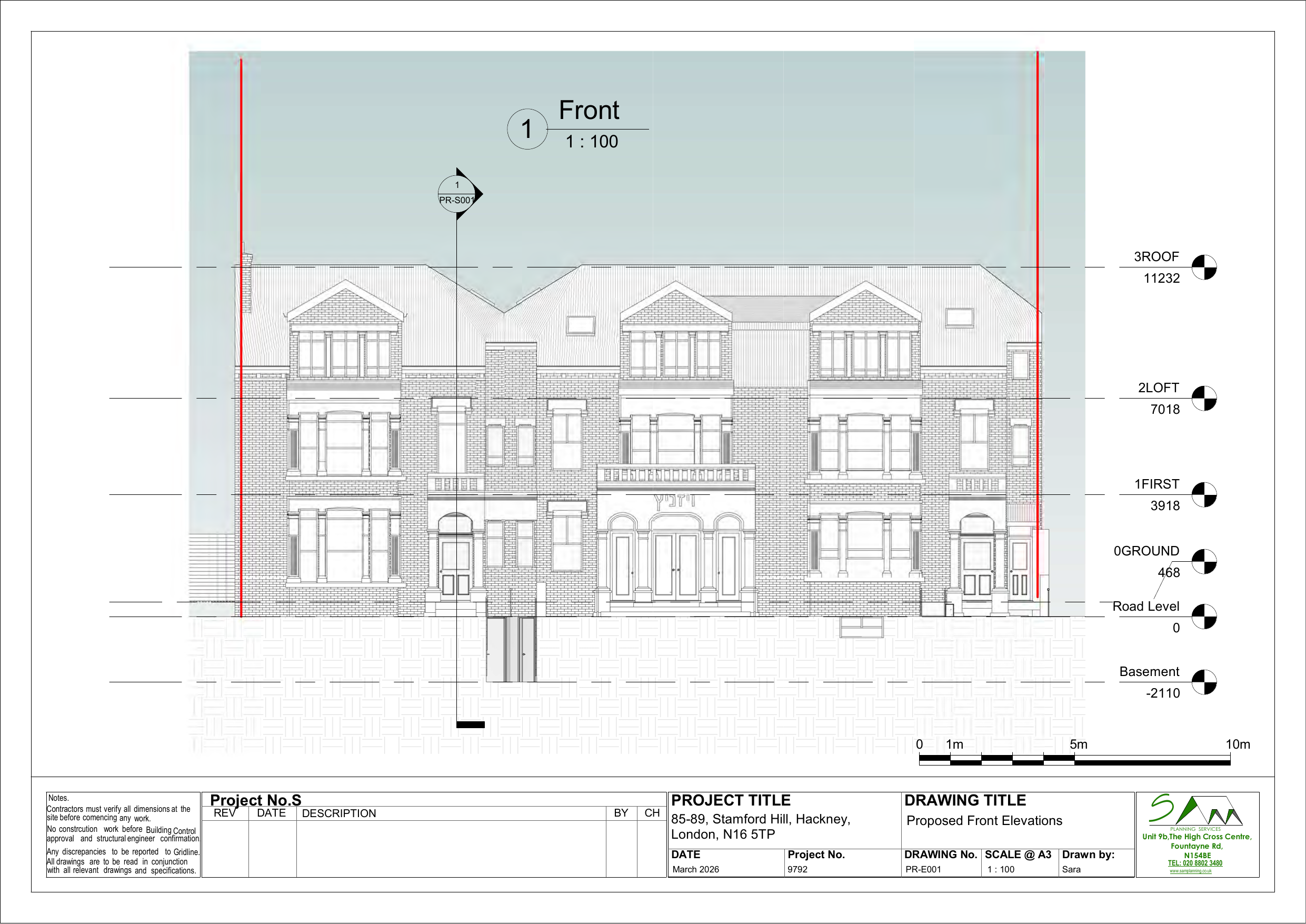New synagogue entrance approved at Wiznitz — approved drawing 1