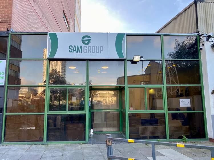 Front entrance of SAM Planning Services at The High Cross Centre, Fountayne Road, London N15 4BE