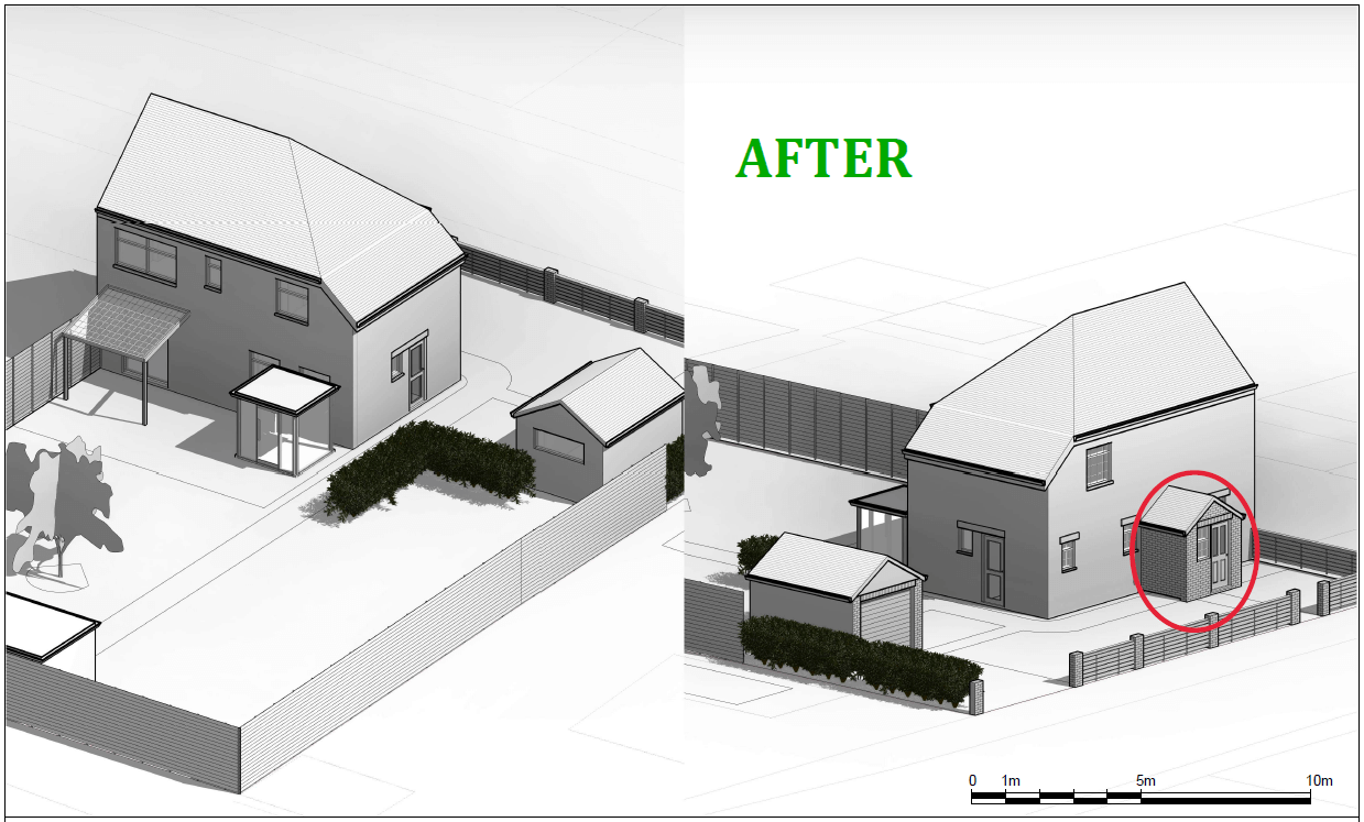 After front porch extension permission granted Harlow