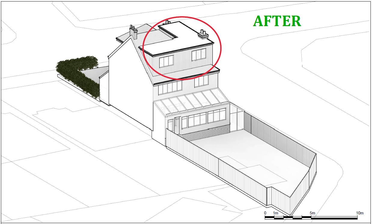 After Planning Permission Barnet is given for roof extension involving Rear Dormer