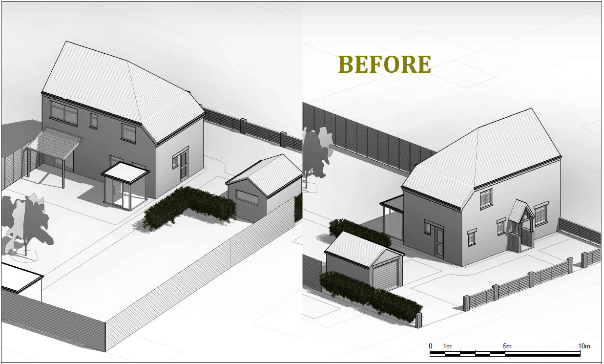 Before Front porch extension permission granted Harlow