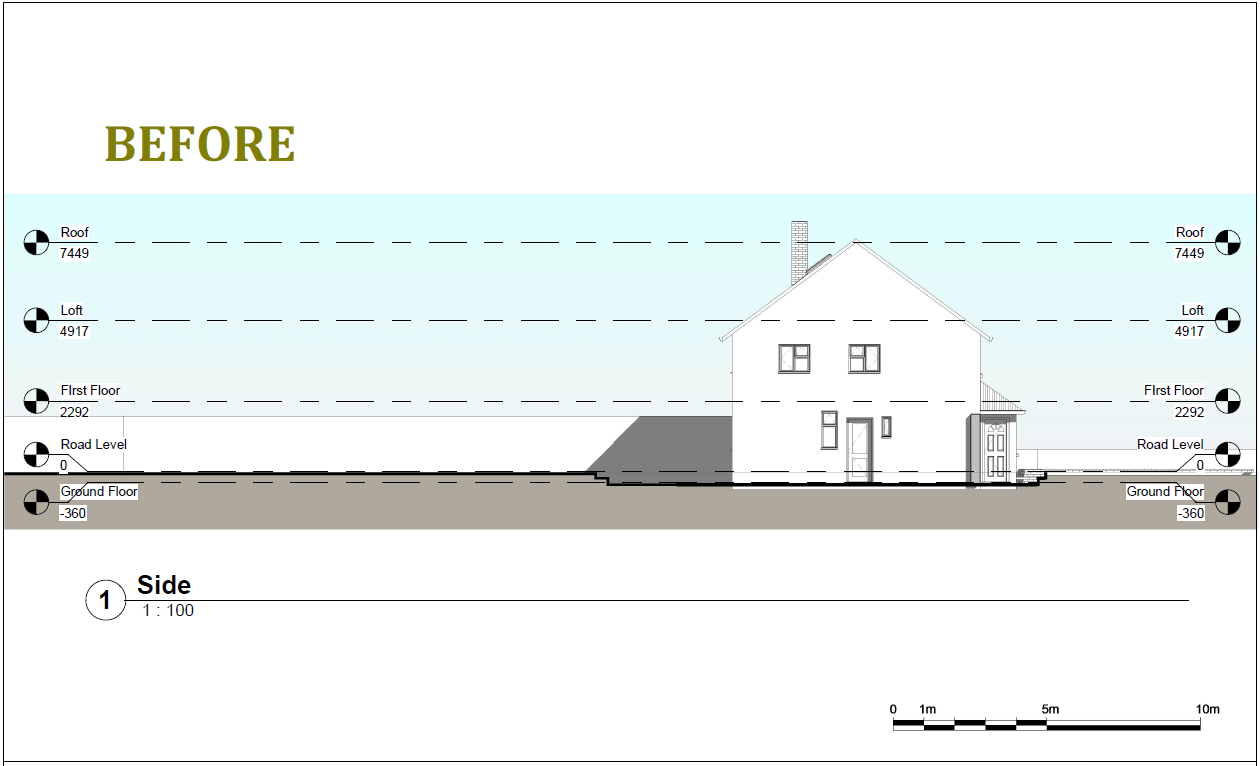 Before Planning for an erection of a single storey rear extension & loft conversion