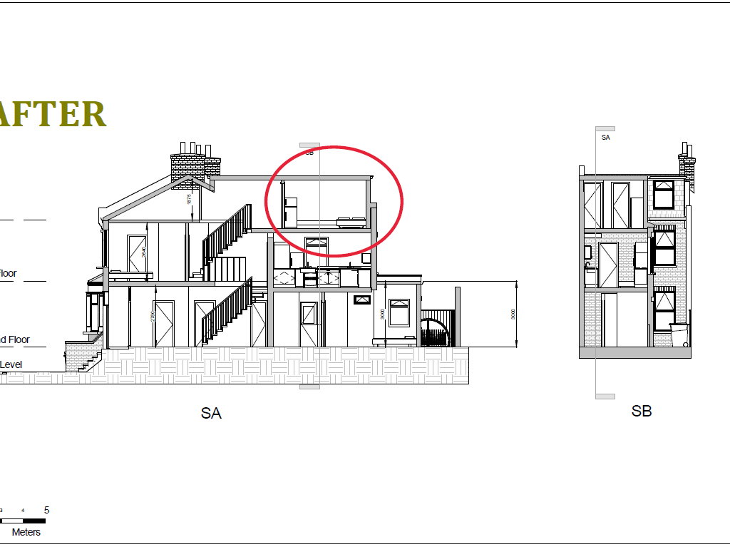 Proposed blueprint for loft conversion with Sam Planning