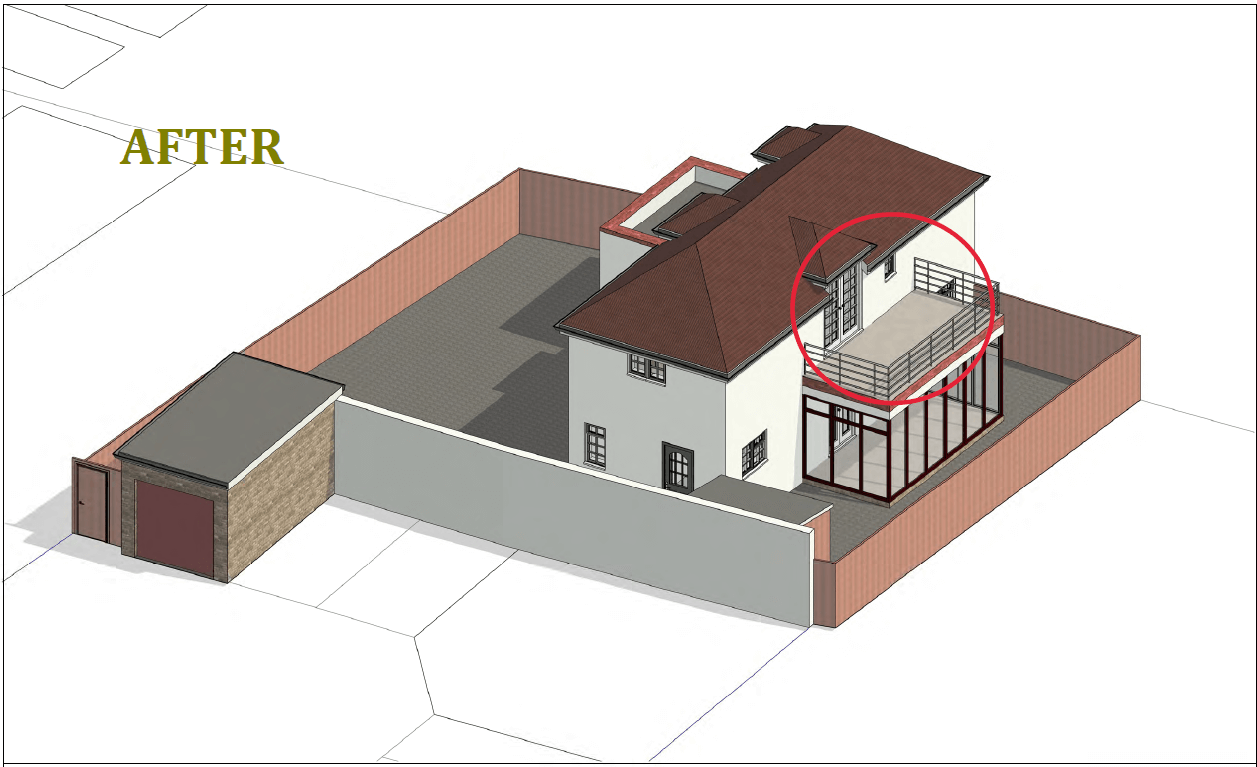 After planning permission for balcony is achieved. Contact Sam Planning services today.