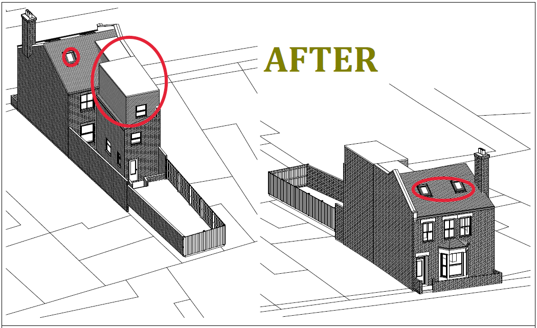 Architectural drawing planning permission approval