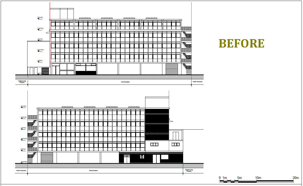 Haringey Architectural Drawing for additional storey extension.