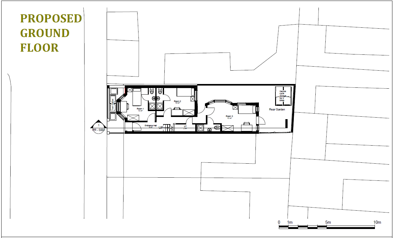 Architectural drawing of proposed ground floor