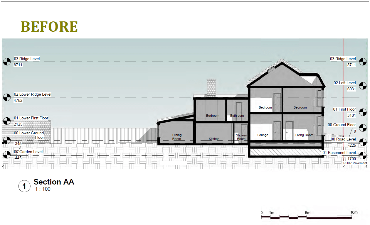 Architectural drawing for Change of use planning application