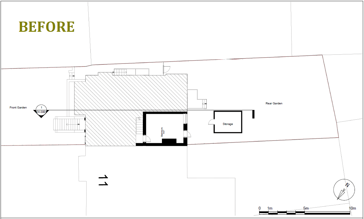 Architectural Drawing for Planning Variation Approved for rear bay windows