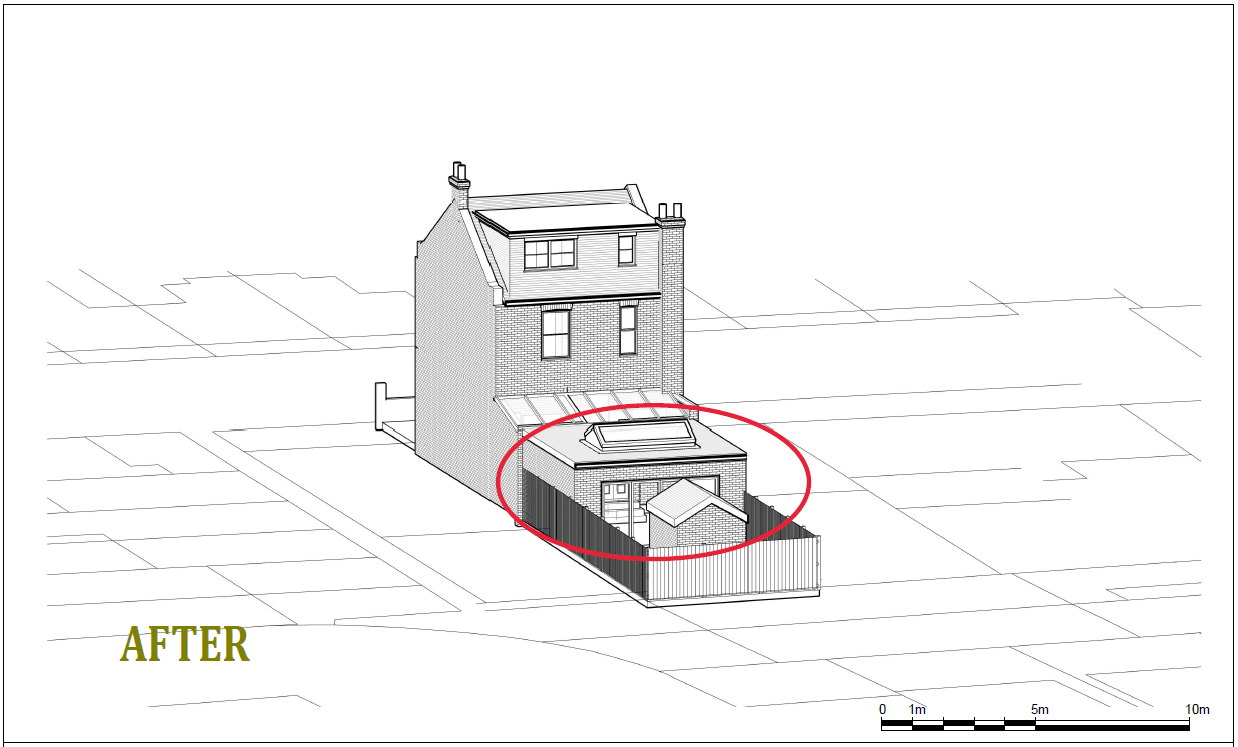 Planning permission for 6 meter rear extension