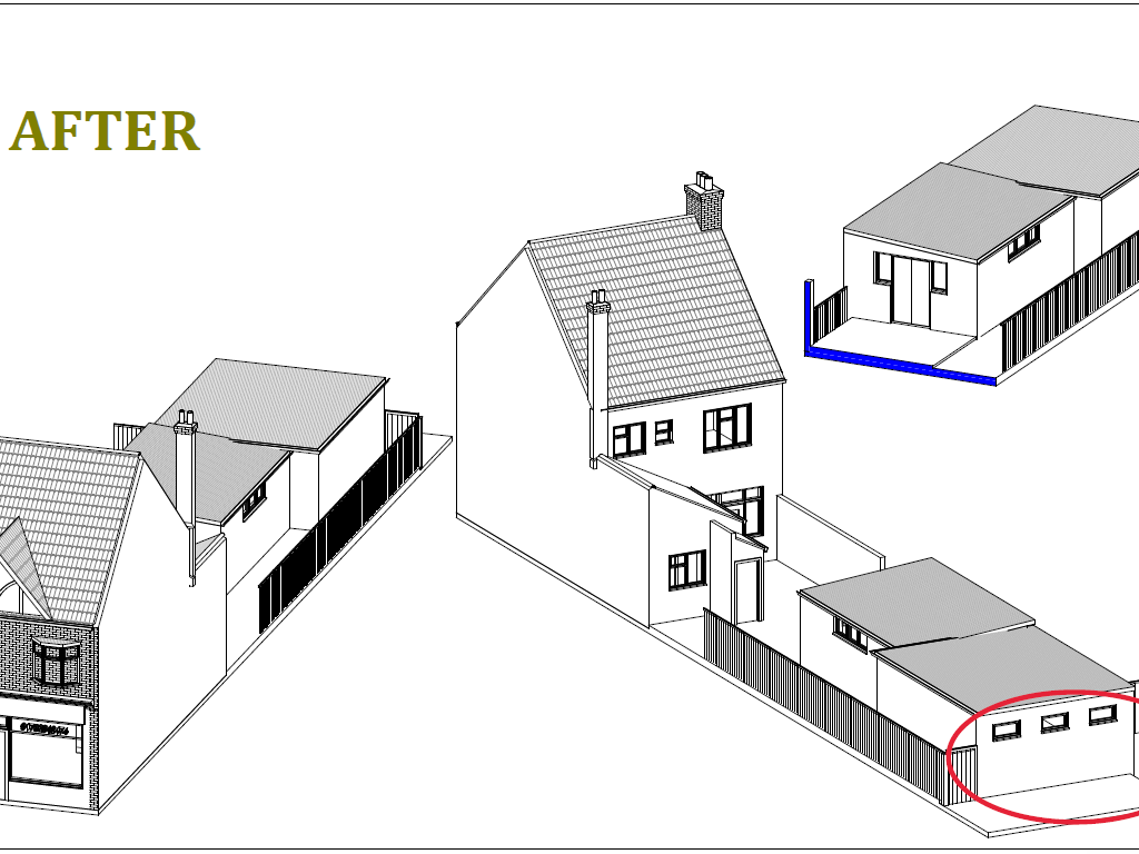 Architectural drawing approved for a wall replacement