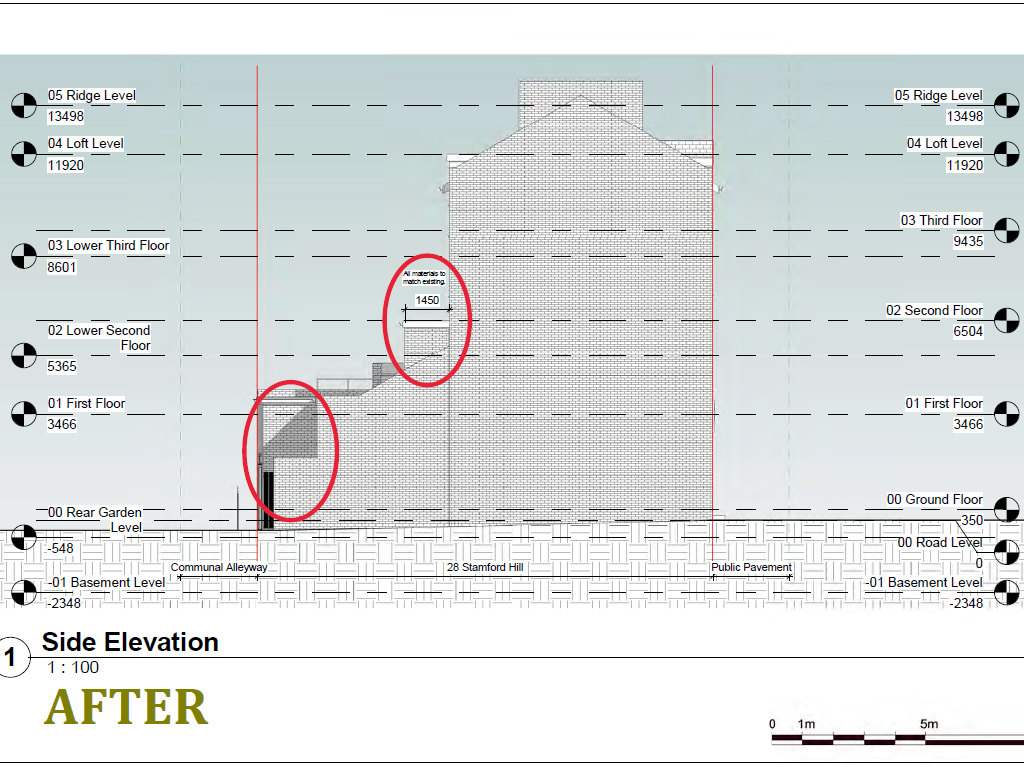 Architectural Drawing for property in hackney