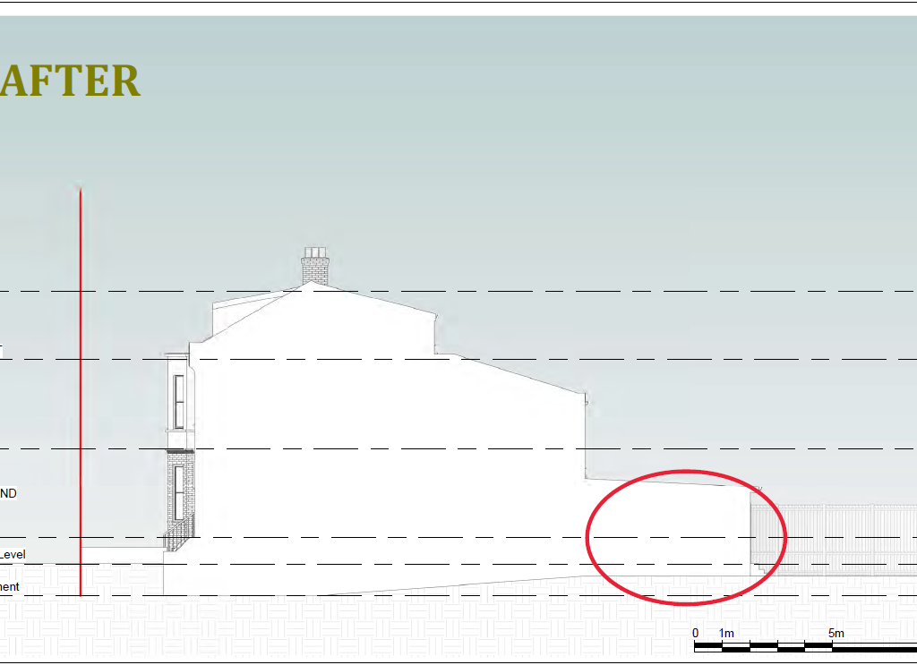 Architectural Drawing for rear extension