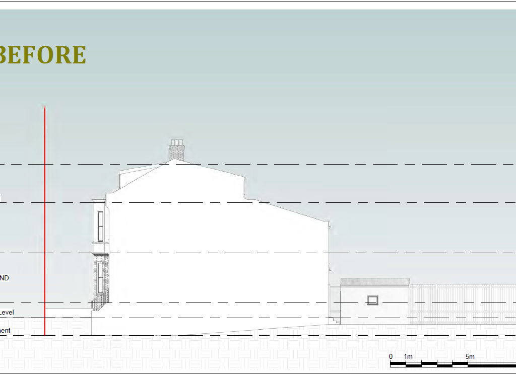 Hackney architectural drawing for extension