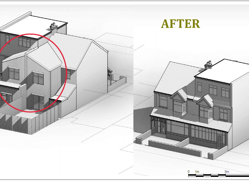 Architectural drawing for Haringey extension