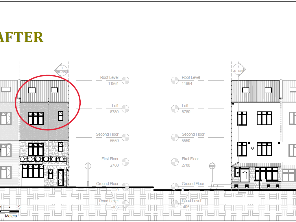 Architectural drawing for Haringey approval