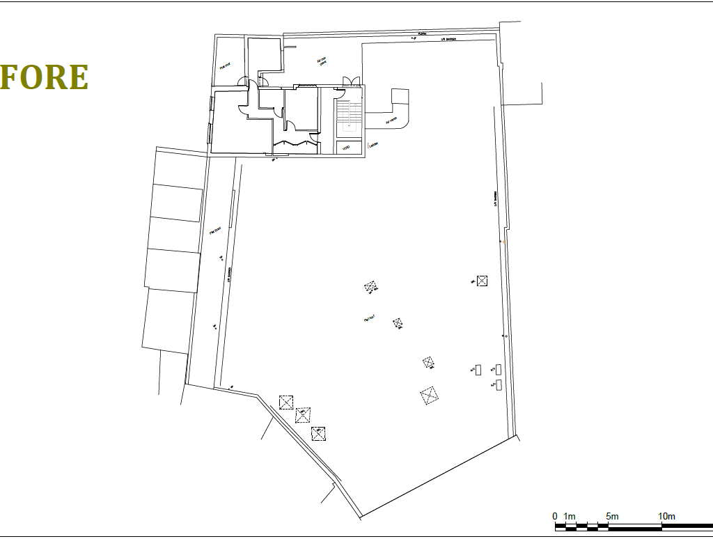 Architectural drawing for roof light installation