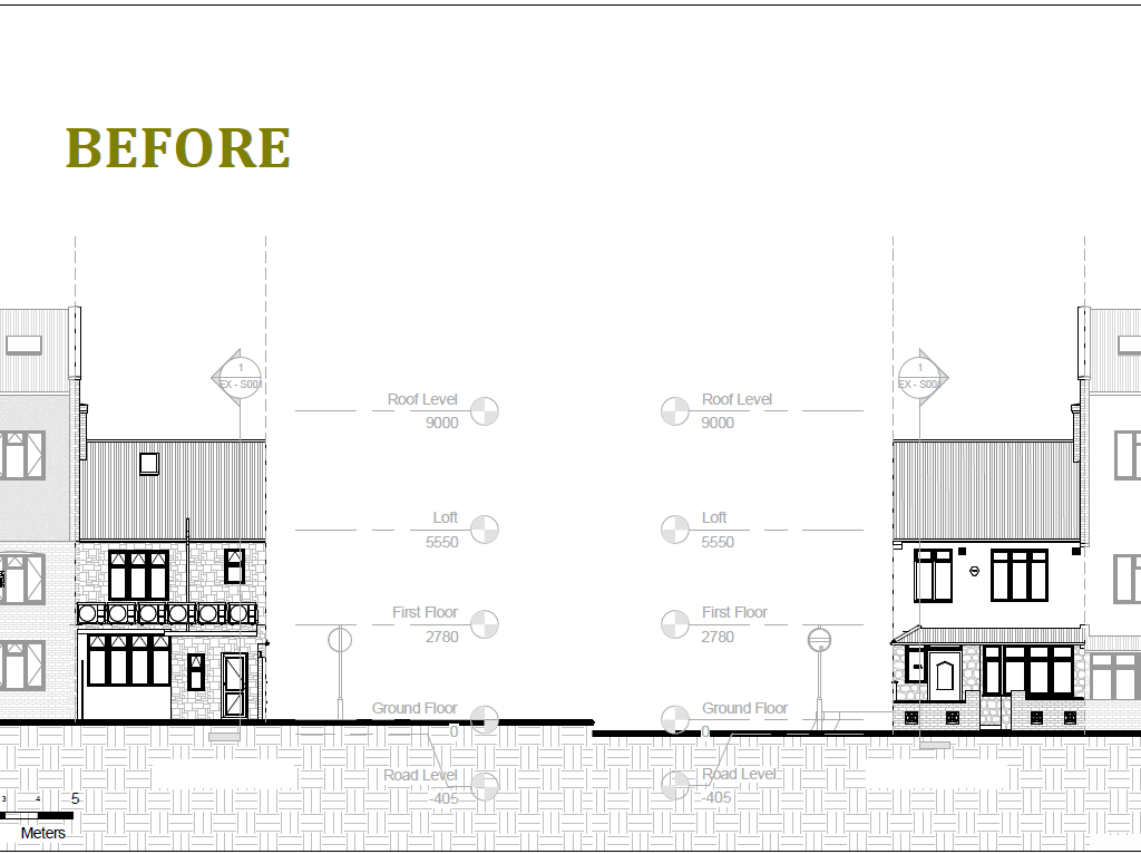 Architectural drawing for change of use.