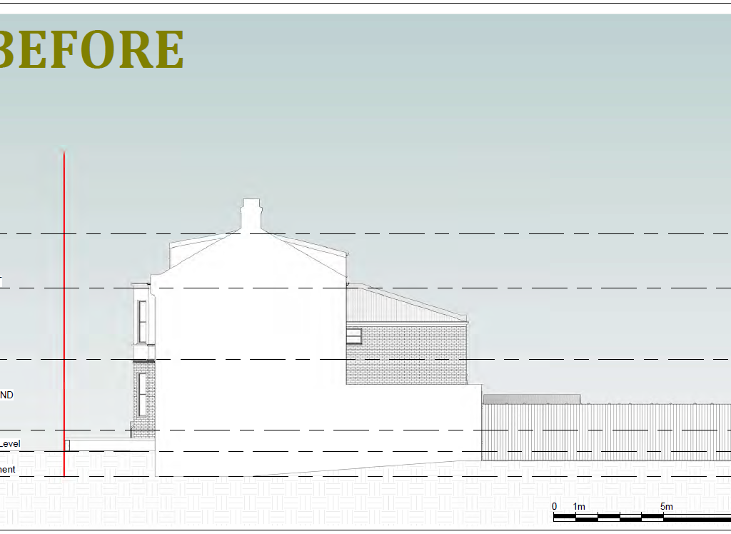 Architectural drawing for joint extension