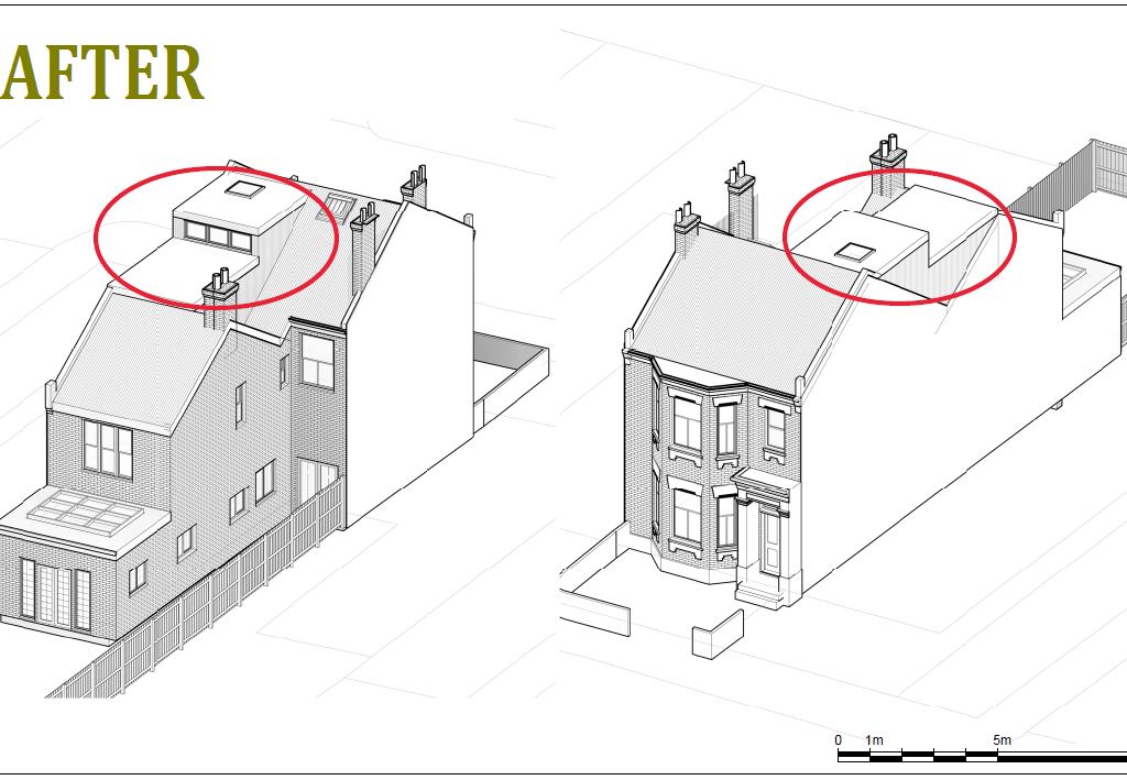Architectural drawing planning permission granted.