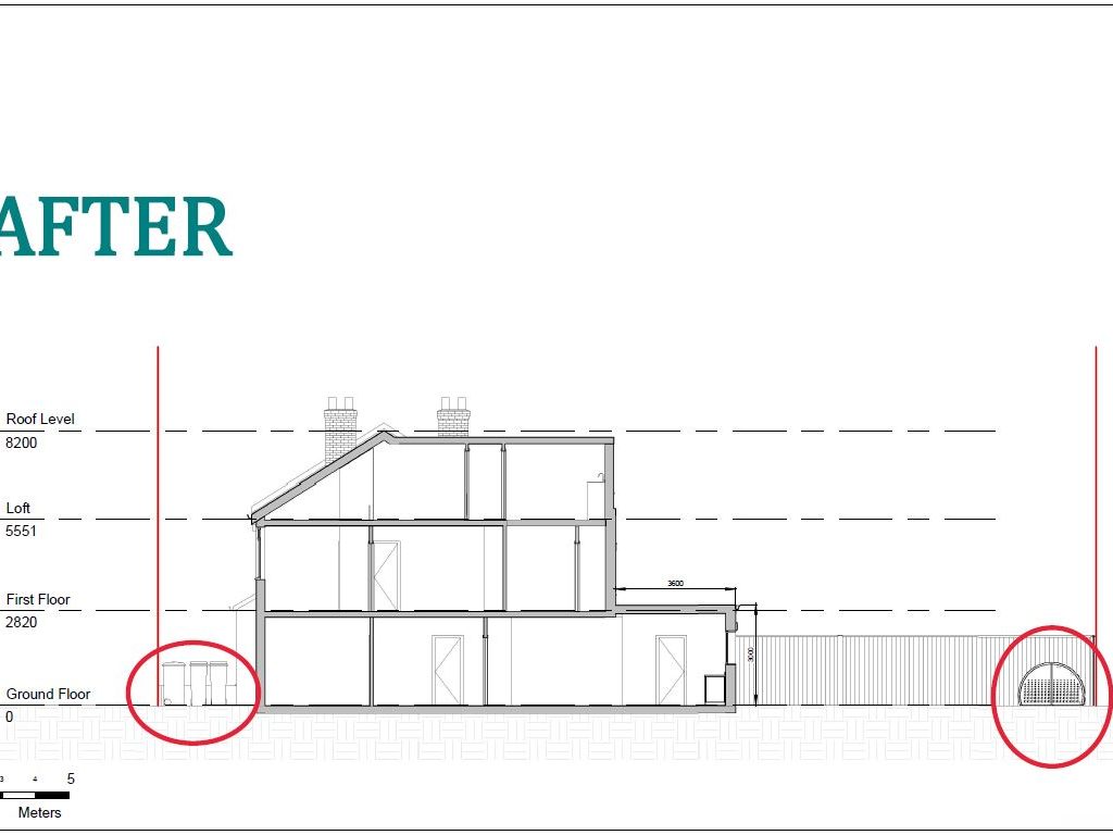 Architectural drawing approved for Greenwich Planning Permission for a change of use.