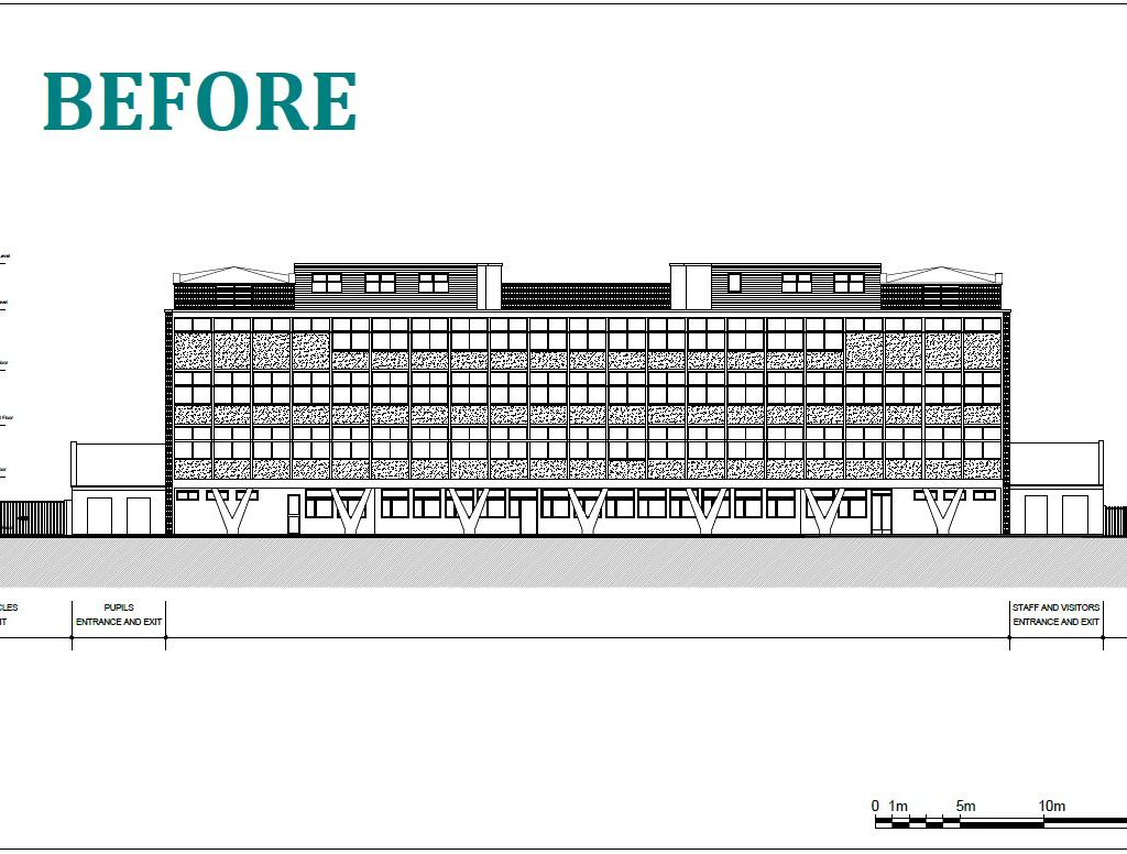 Architectural drawing before retrospective planning