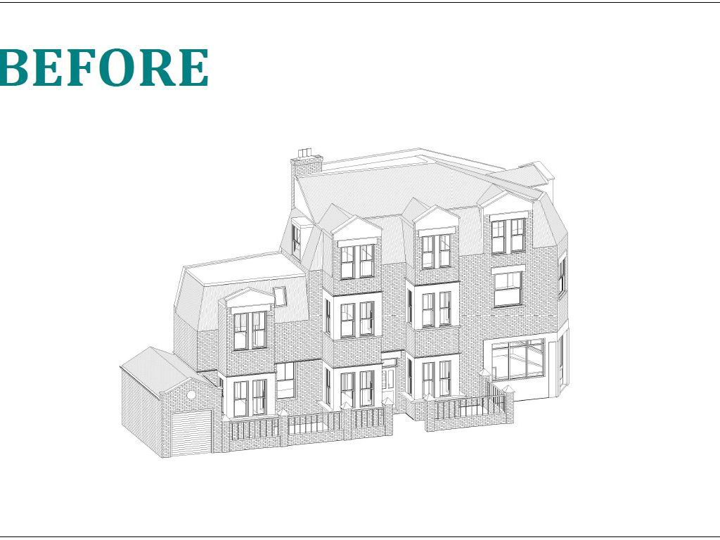 Architectural drawing before the change of use planning permission.