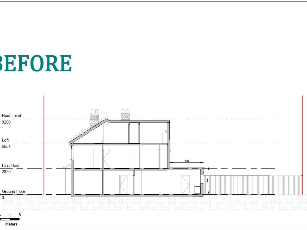 Architectural drawing created by sam planning applying for Greenwich planning for a change of use