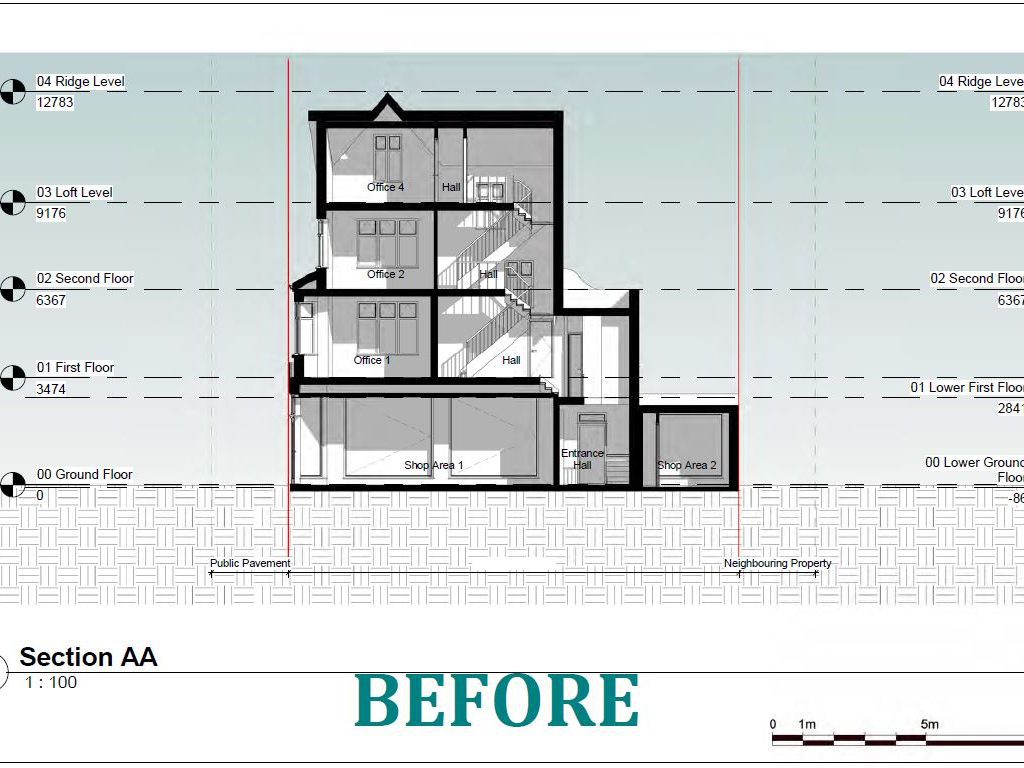 Architectural drawing for change of use planning permission